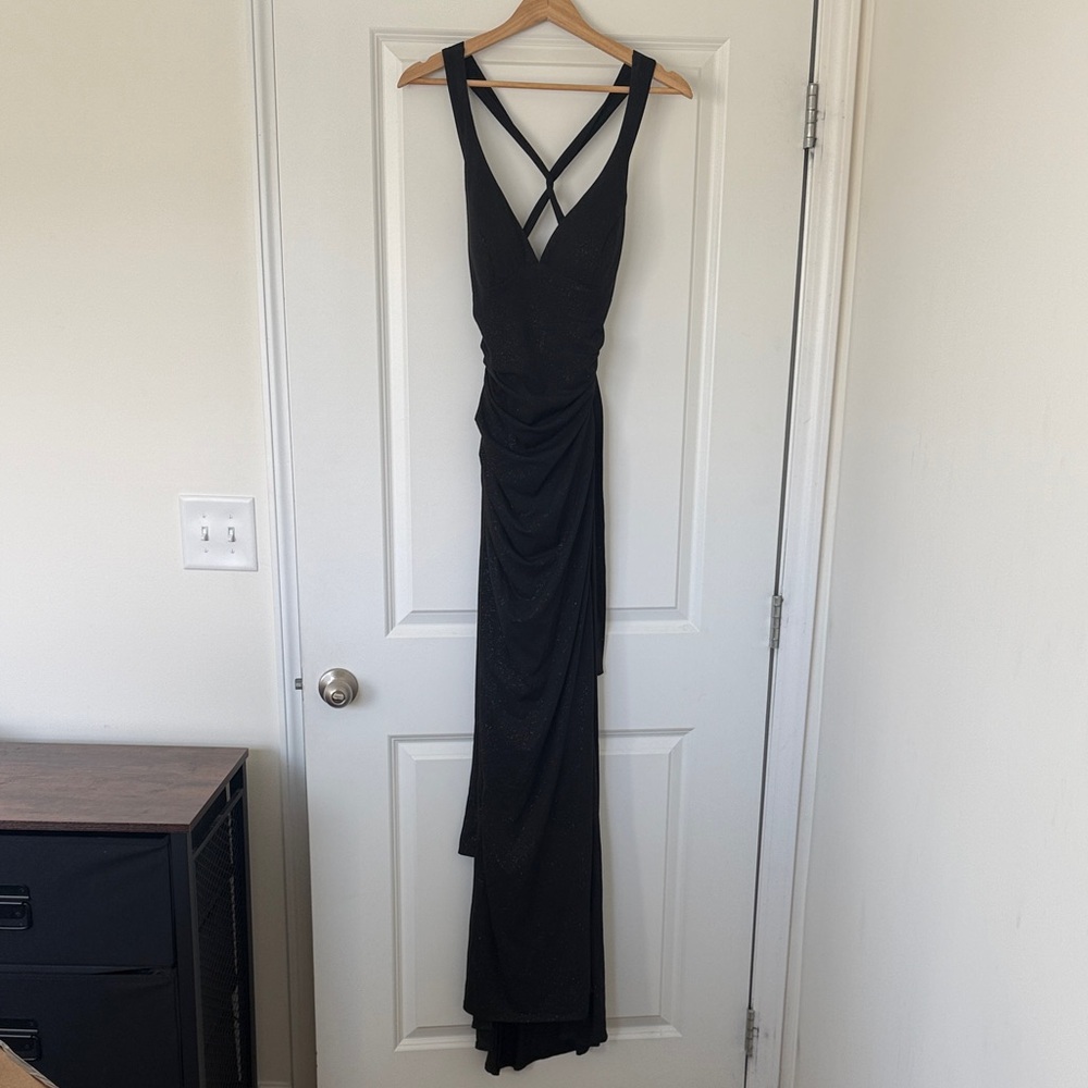 Windsor Black Shimmery Prom Dress